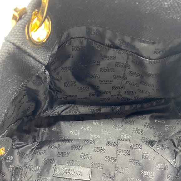 Michael Kors M Size Black Interwoven Shoulder Bag - Picture 8 of 10